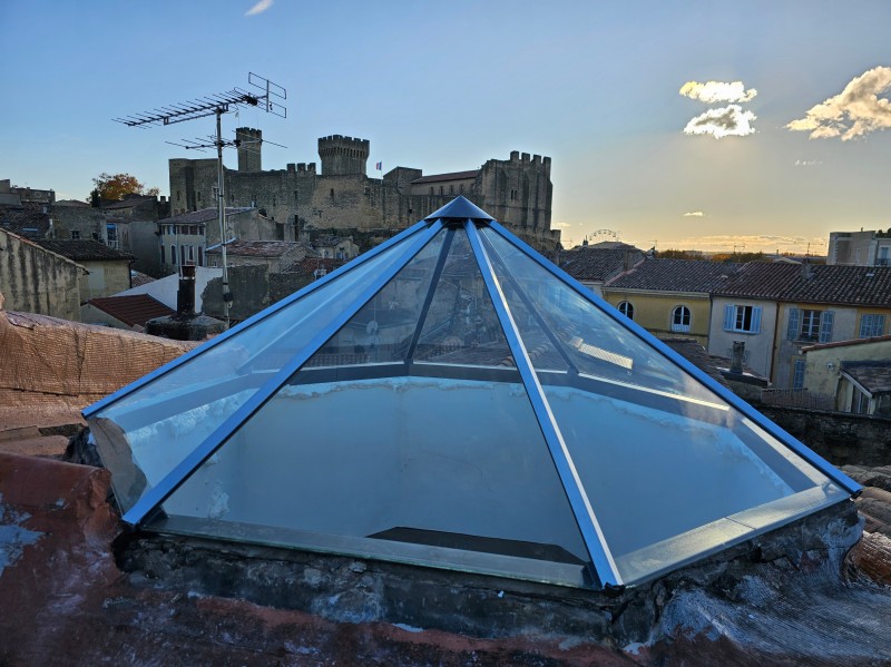 verrière de toiture octogonale 